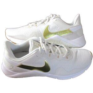 Women's Nike Legend Essential 2 Running Training Shoes Platinum Gold Sizes NIB